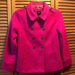 Gap Kids Hot Magenta Double-breasted Pea Coat